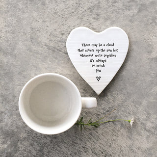 Porcelain coaster-There may be a cloud