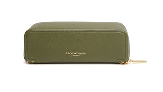 Alice Wheeler Olive Small Train Case