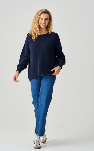 Luella Bettina Long Alpaca Jumper In Navy