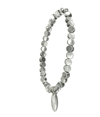 Many Moons Bracelet - Elas - Worn Silver