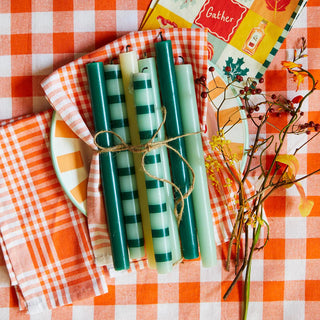 Gingham Orange Table Cloth
