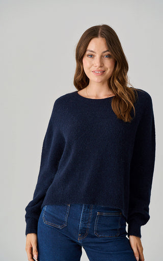 Luella Bettina Short Alpaca Navy Jumper