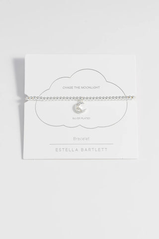 Estella Bartlett - Moon Cz Stretch Sienna Bracelet - Silver Plated