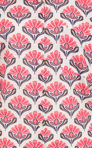 Luella Pink Cotton Printed Pattern Shirt