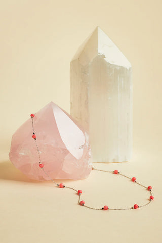 Estella Bartlett Wellness - Pink Coral Paperlink Necklace
