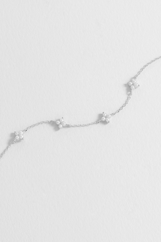 Estella Bartlett Pearl Multi Flower Bracelet