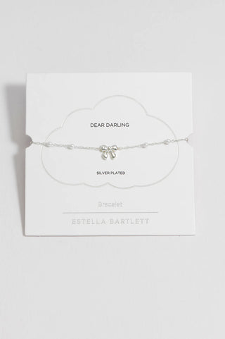 Estella Bartlett - Bow With Pearl Beaded Chain Bracelet