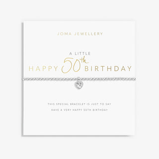 Joma A Little 'Happy 50th Birthday' Bracelet in Silver Plating