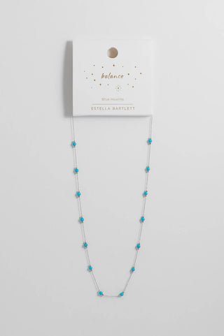 Estella Bartlett Wellness - Blue Howlite Paperlink Necklace