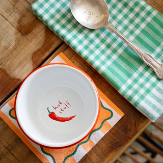 Hot Stuff Enamel Bowl