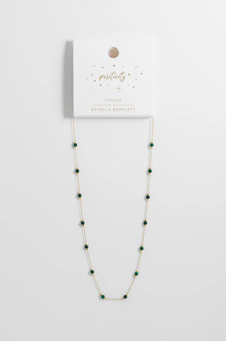 Estella Bartlett Wellness - Malachite Paperlink Necklace