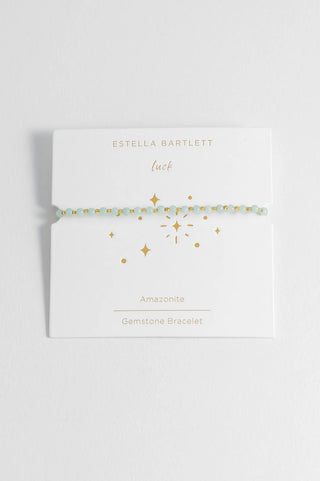 Estella Bartlett Wellness Amazonite Amelia Bracelet - Gold Plated
