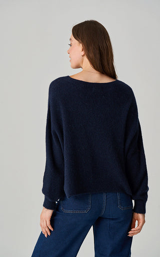 Luella Bettina Short Alpaca Navy Jumper