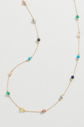 Estella Bartlett Wellness - Mixed Gemstone Paperlink Necklace