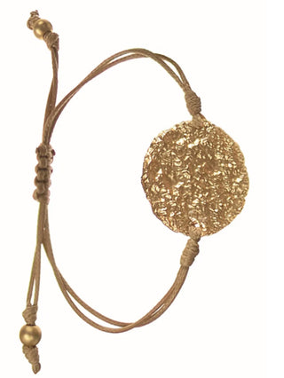 Waning Moon Frienship Bracelet - Matte Gold / Champagne