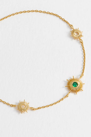 Estella Bartlett - Multi Sunburst Green Cz Bracelet