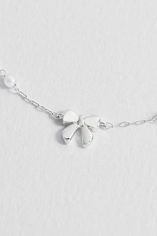 Estella Bartlett - Bow With Pearl Beaded Chain Bracelet