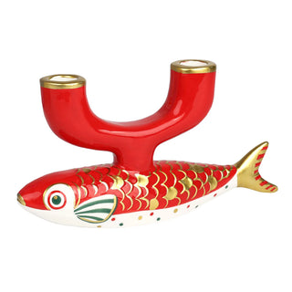 CERAMIC CANDLE HOLDER KOI