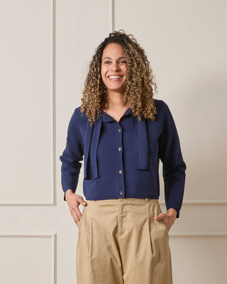 Chalk Camilla Cardigan in Navy