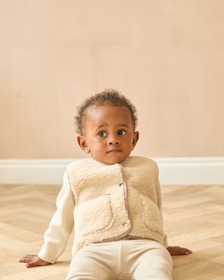 MINI CHALK CUB JUMPER IN CREAM 12-18 MTHS