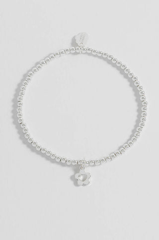 Estella Bartlett Flower And Heart Sienna Bracelet - Silver Plated