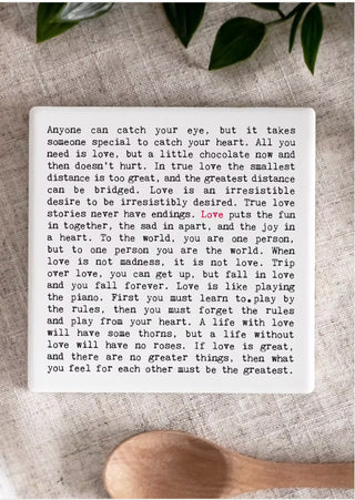 Coulson Macleod Love Quote Coaster