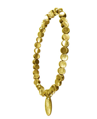 Many Moons Bracelet - Elas - Worn Gold Bracelet