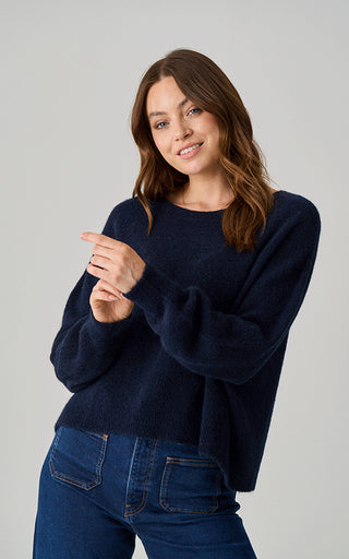 Luella Bettina Short Alpaca Navy Jumper