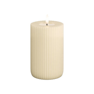 Deluxe Cream Solid LED Stripe Candle