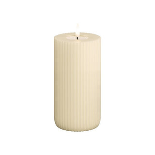 Deluxe Cream Solid LED Stripe Candle