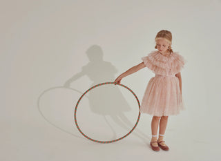 Bob & Blossom Pale Pink Sparkle Dress - Size 1-2Yrs