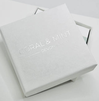 Coral & Mint Star Necklace with Turquoise Enamel