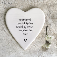 Load image into Gallery viewer, Porcelain coaster-Motherhood powered by love.
