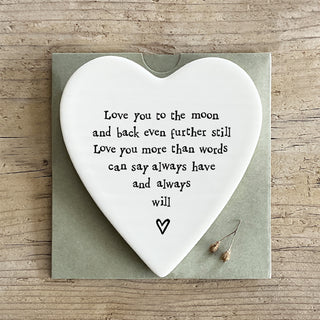 Porcelain coaster-Love you to the moon