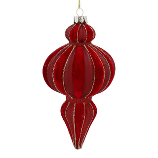 Red Glass/Velvet Ogee Dec                     ~