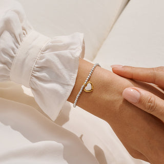 A LITTLE | WITH LOVE ALWAYS | Silver & Gold Plated | Bracelet | 17.5cm stretch