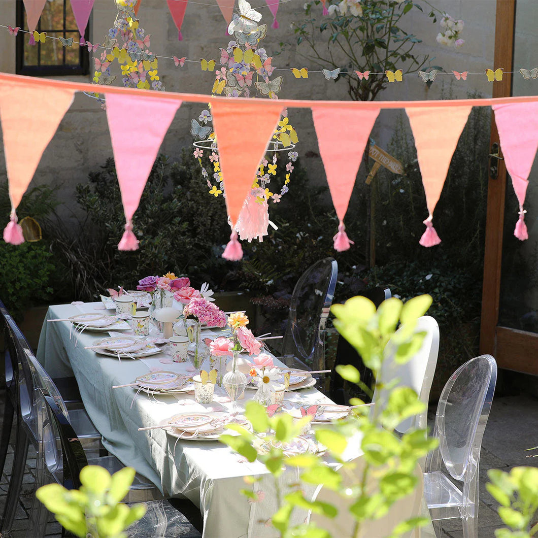 WE HEART BIRTHDAYS PINK FABRIC BUNTING 3M/10FT