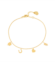 Load image into Gallery viewer, Estella Bartlett Love And Luck Charm Bracelet
