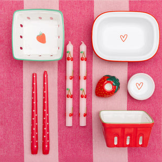 Heart Taper Dinner Candles - 2 Pack |