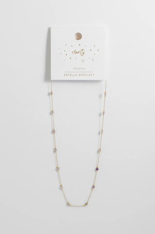 Estella Bartlett Wellness - Amethyst Paper Link Necklace