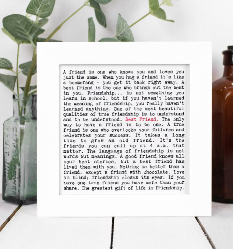 Best Friend - Framed Wise Words