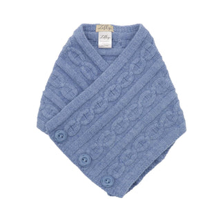 ZELLY - BUTTON TIPPET BLUE