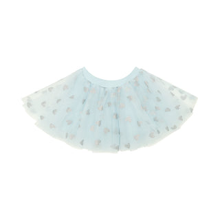 Bob & Blossom Sky Blue Tutu with Silver Hearts