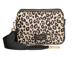 Alice Wheeler Leopard Dual Double Zip Bag