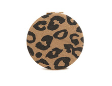 Load image into Gallery viewer, Alice Wheeler Leopard Round Compact Mirror
