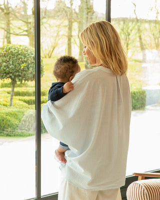 CHALK - Scarlett Stripe Shirt in Blue/Ecru