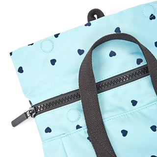 ROKA Canfield B Heart Print Small Recycled Canvas Bag