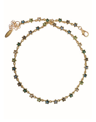 Crystal Star Celestial Chain - Gold/Teal/Smoke/Peridot/C Bracelet