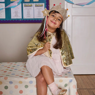 Rockahula Kids Gold Sequin Pom Pom Crown