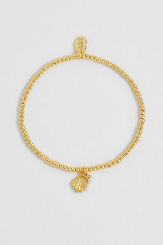 Estella Bartlett Puffy Seashell Sienna Bracelet With Pearl Accent